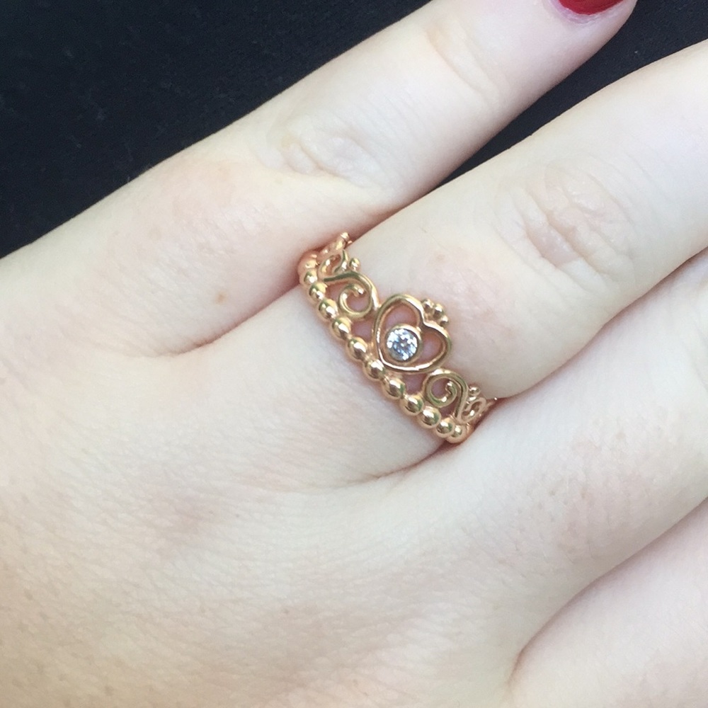 Pandora Rose Gold Princess Ring